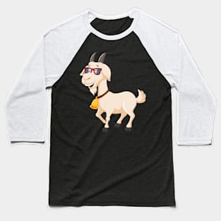 Patriotic Goat With America Flag Sunglasses 4Th Of July Baseball T-Shirt